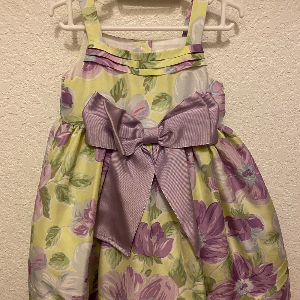 Janie and Jack 6-12 M Vintage Floral Silk Dress